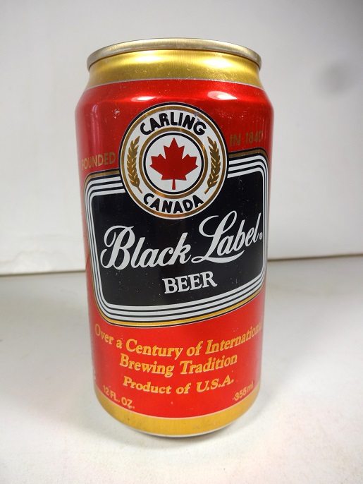 Black Label - red - Heileman - Carling Canada - 'Beer' in white - Click Image to Close